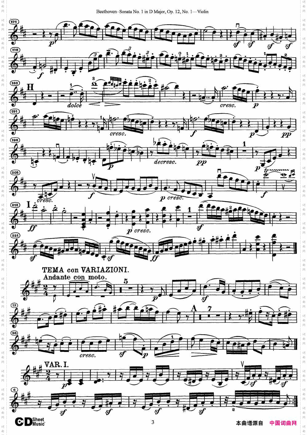 ViolinSonataNo·1inDMajo-rOp·12No·1