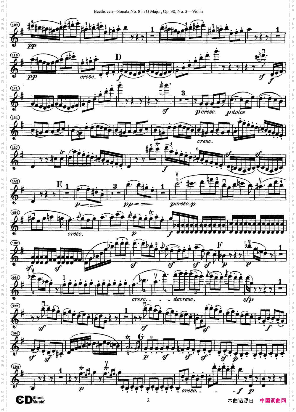 ViolinSonataNo·8inGMajo-rOp·30No·3