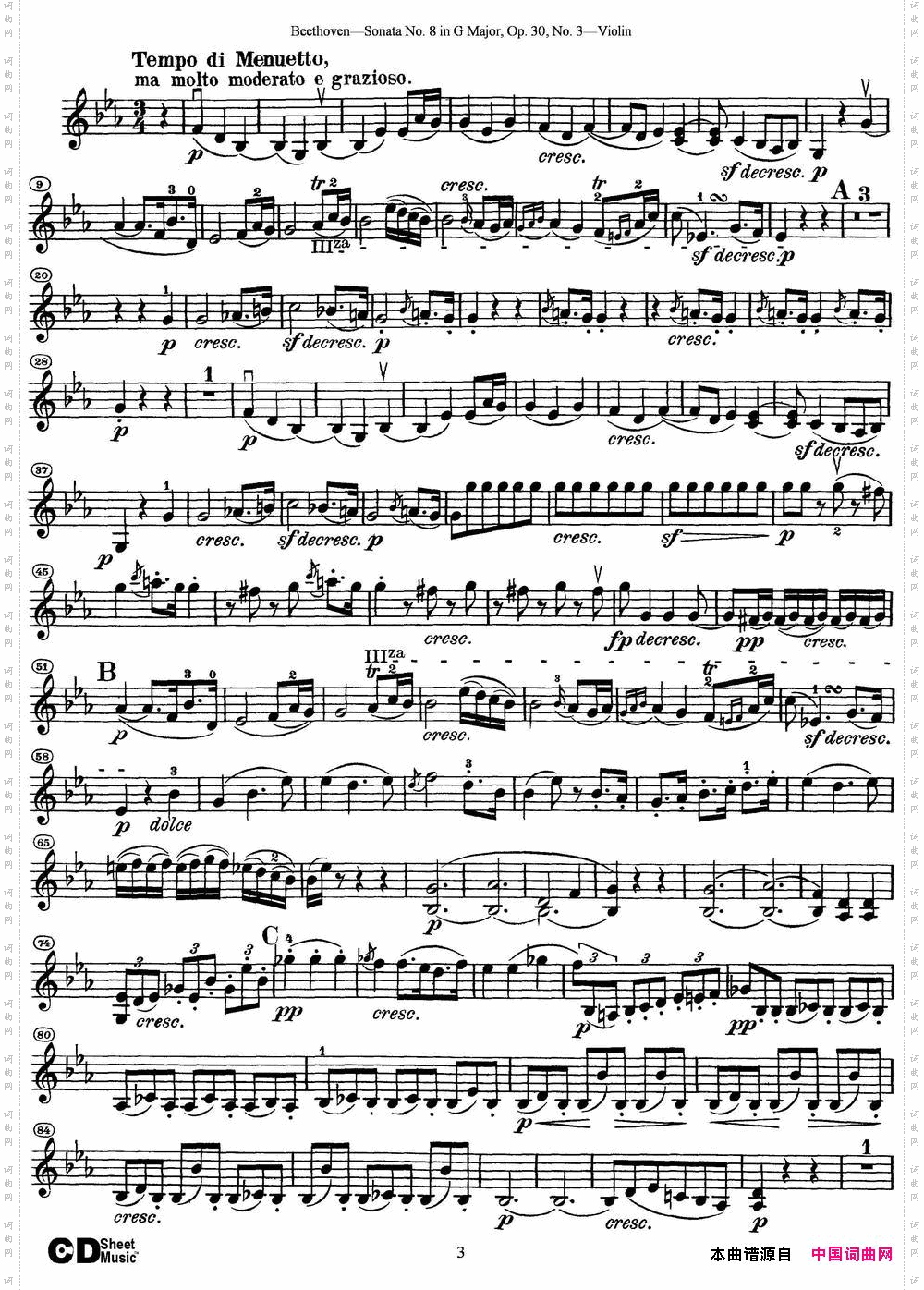 ViolinSonataNo·8inGMajo-rOp·30No·3