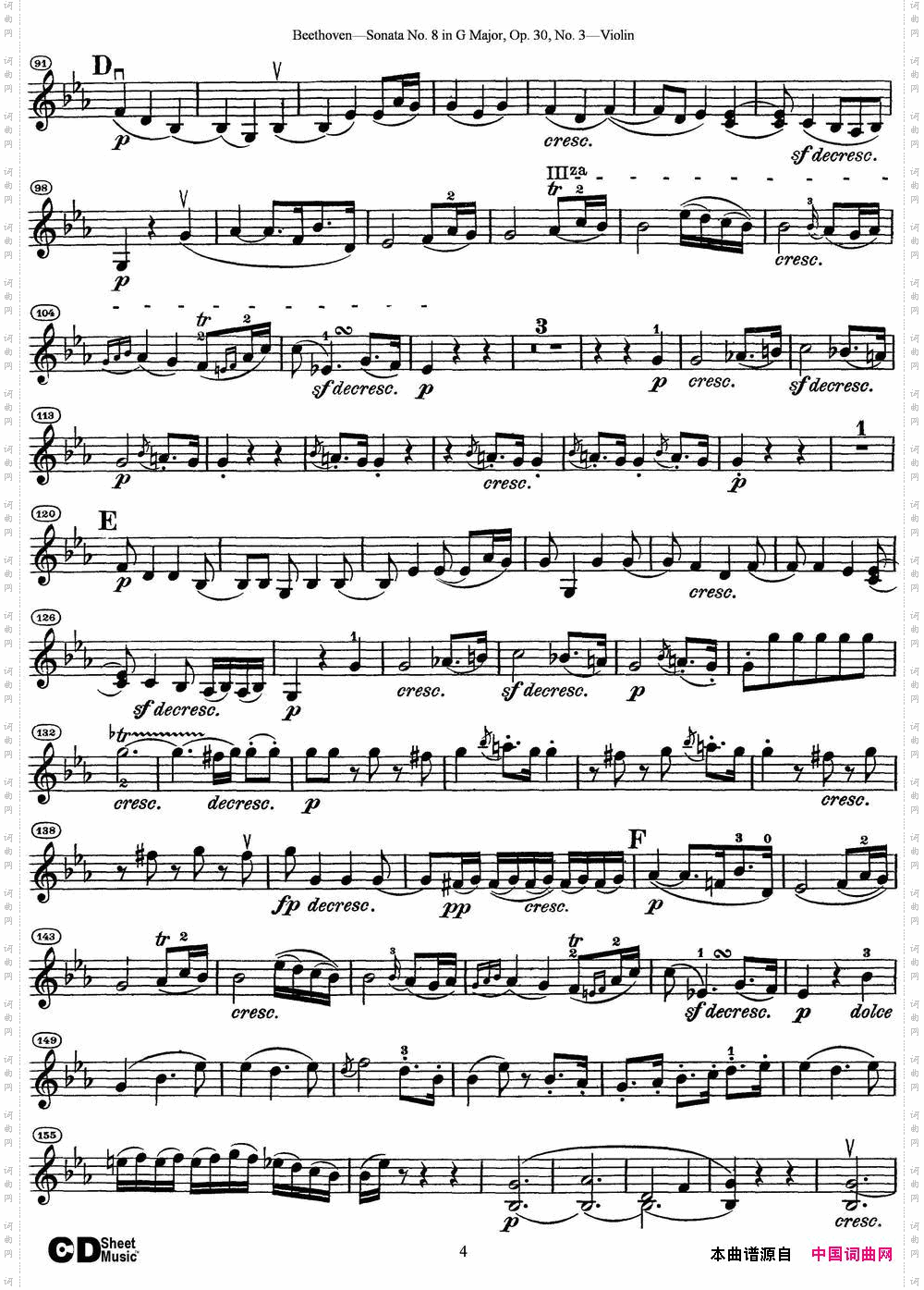 ViolinSonataNo·8inGMajo-rOp·30No·3