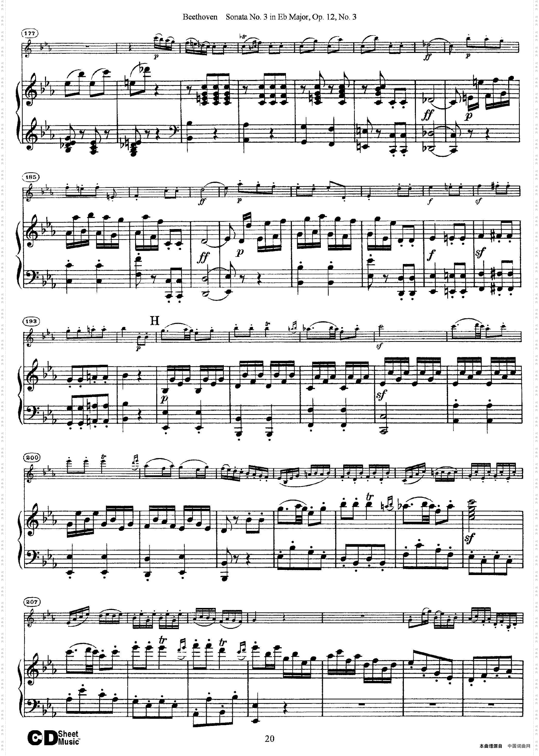 ViolinSonataNo·3inEbMajo-rOp·12No·3小提琴+钢琴伴奏_Violin Sonata No·3 in Eb Majo-r Op·12 No·3小提琴+钢琴伴奏