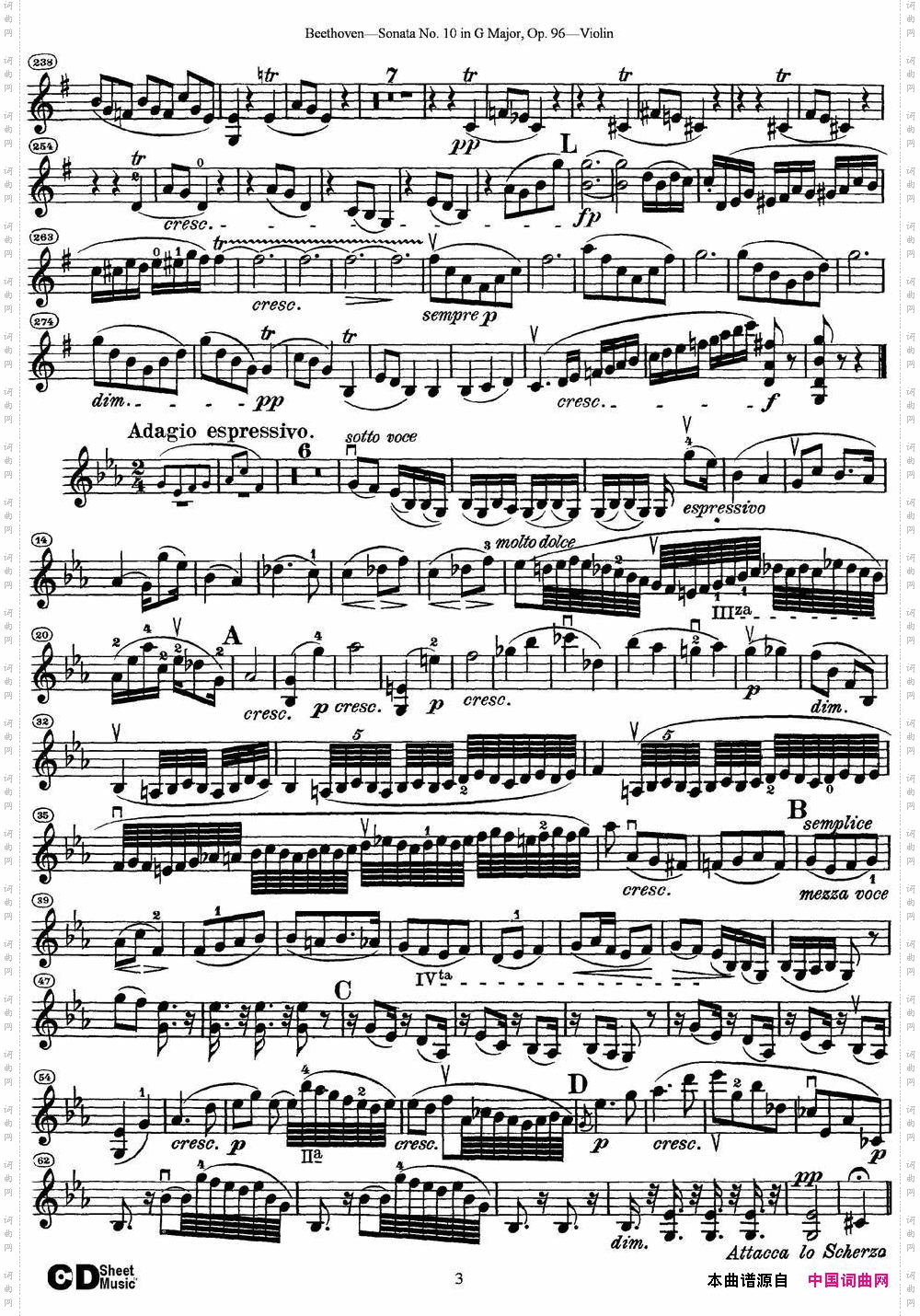 ViolinSonataNo·10inGMajo-rOp·96