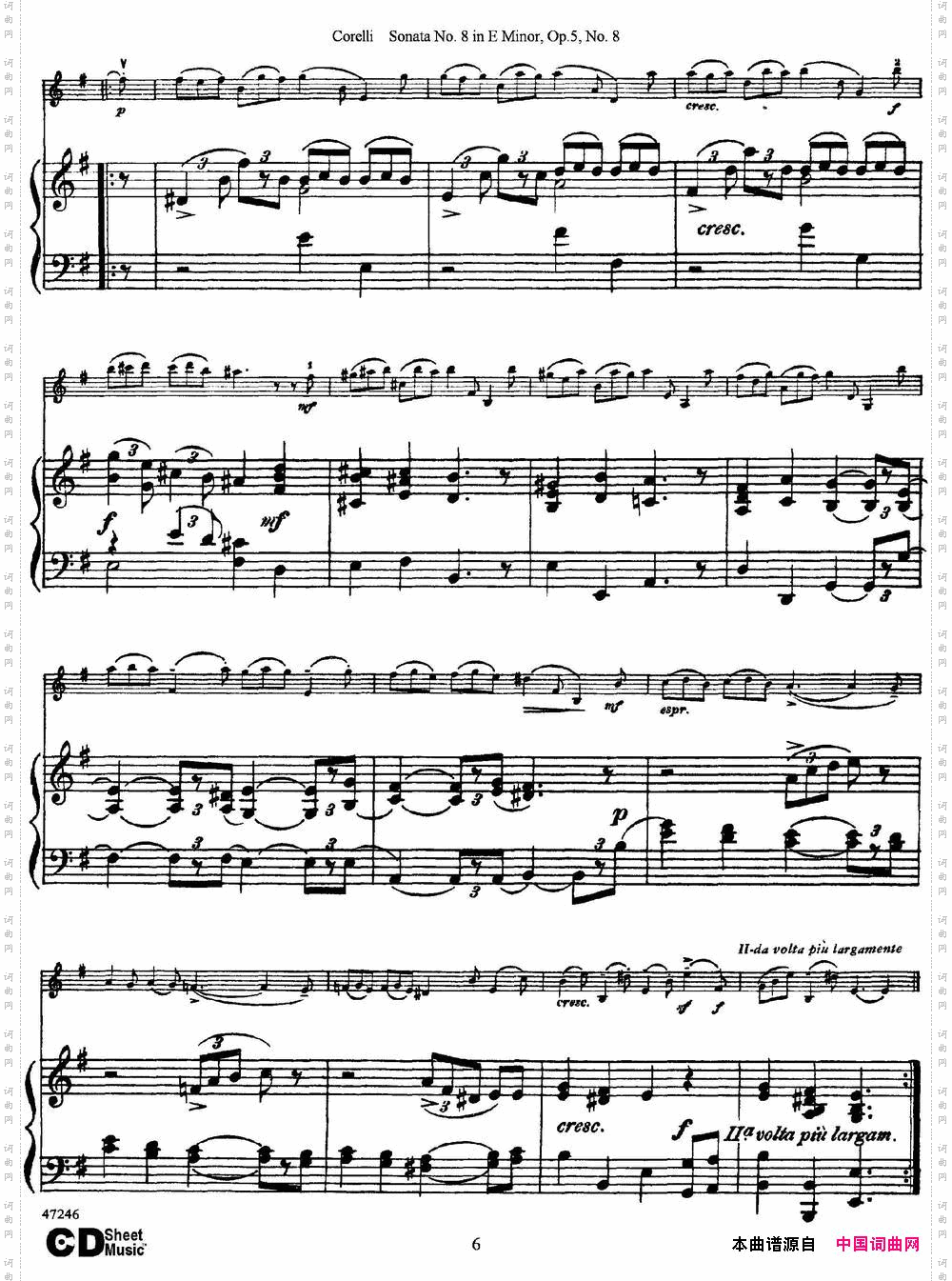 SonataNo·8inEMinorOp·5No·8小提琴+钢琴伴奏_Sonata No·8 in E Minor Op·5 No·8小提琴+钢琴伴奏