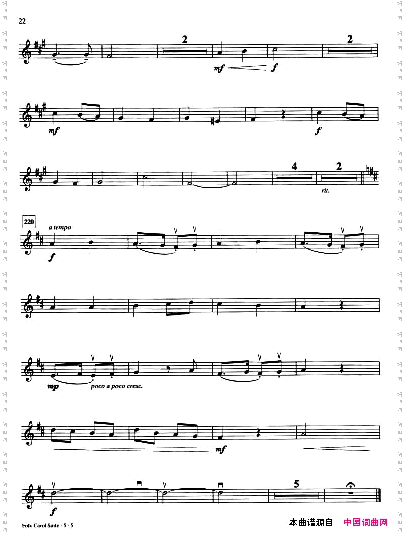 IV·ODUFROHLICHE／ECHOCAROL小提琴分谱_IV·O DU FROHLICHE／ECHO CAROL小提琴分谱
