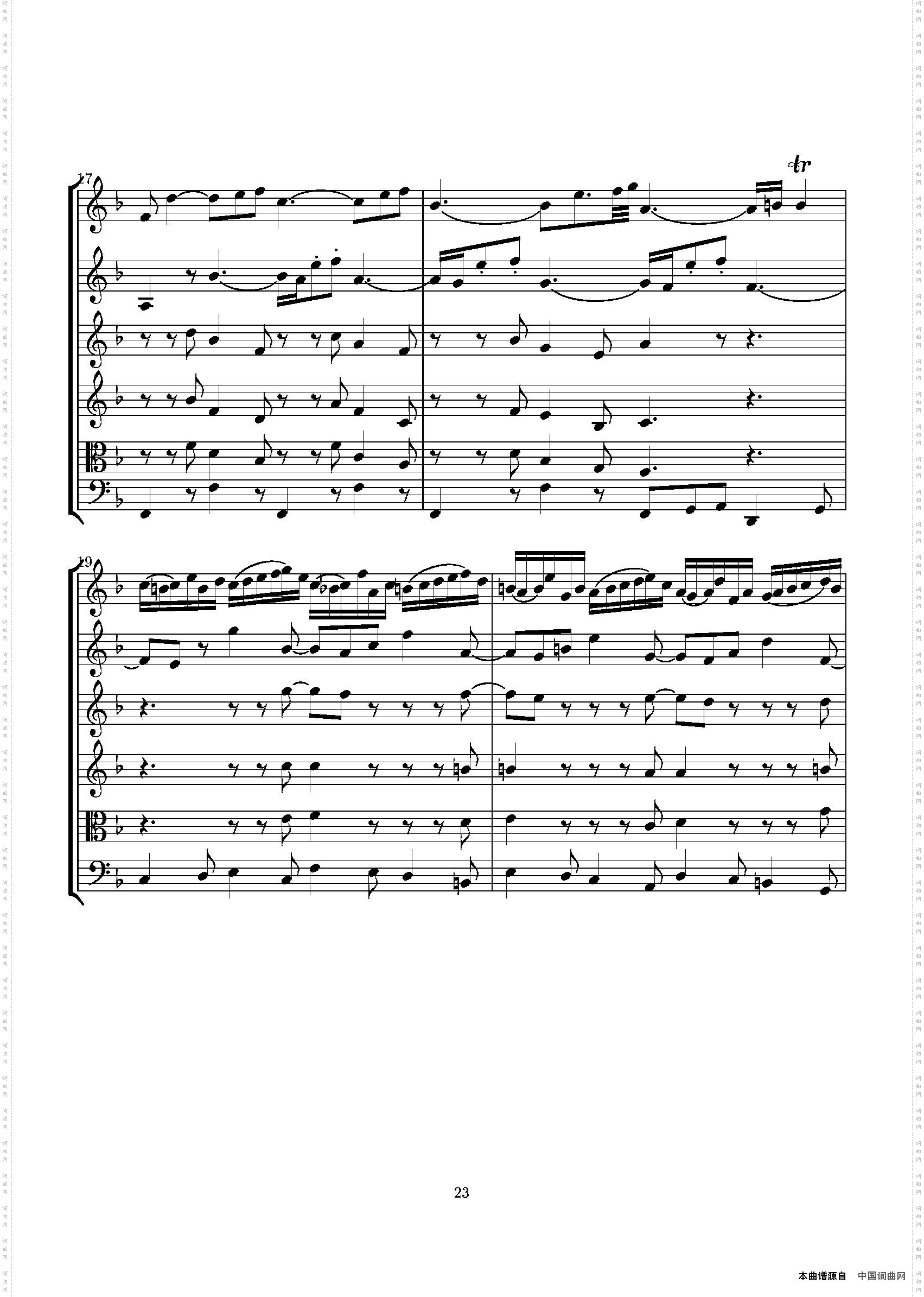 ConcertoinDmin总谱_Concerto in D min总谱
