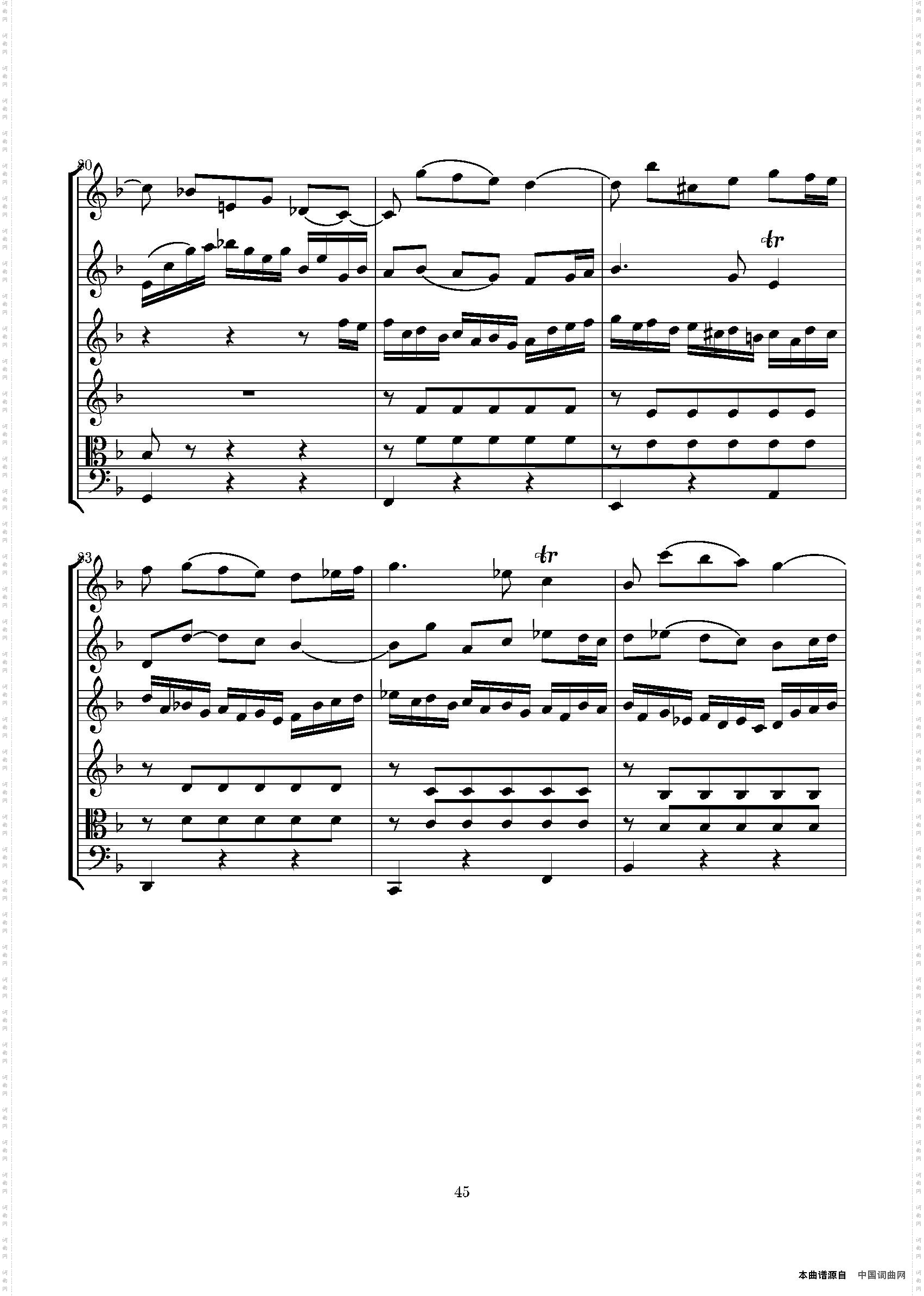 ConcertoinDmin总谱_Concerto in D min总谱