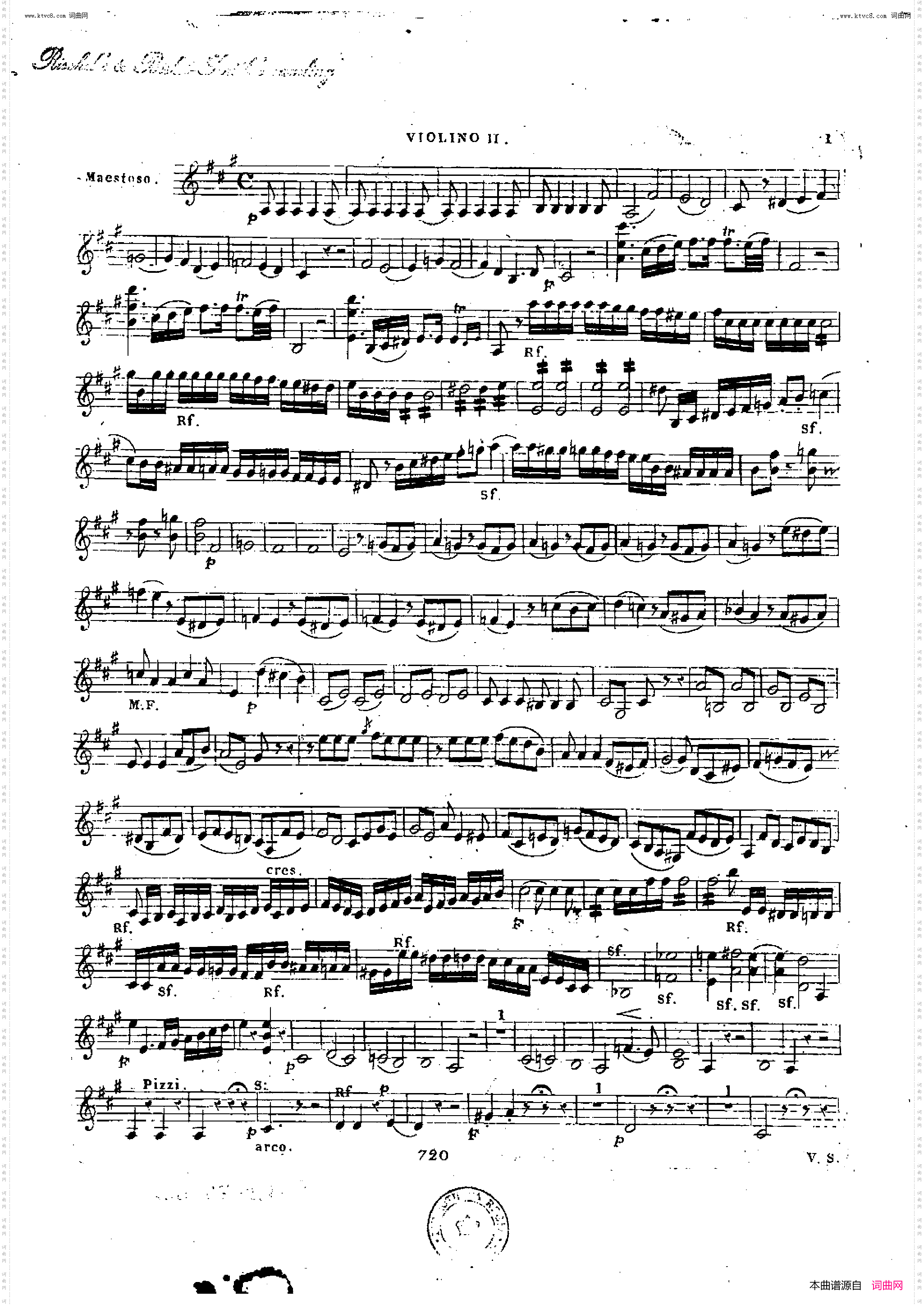 朱利亚尼 作品36 第二协奏曲 2小提琴谱 M·Giuliani-Op·36 Concerto No·2 Violin 2