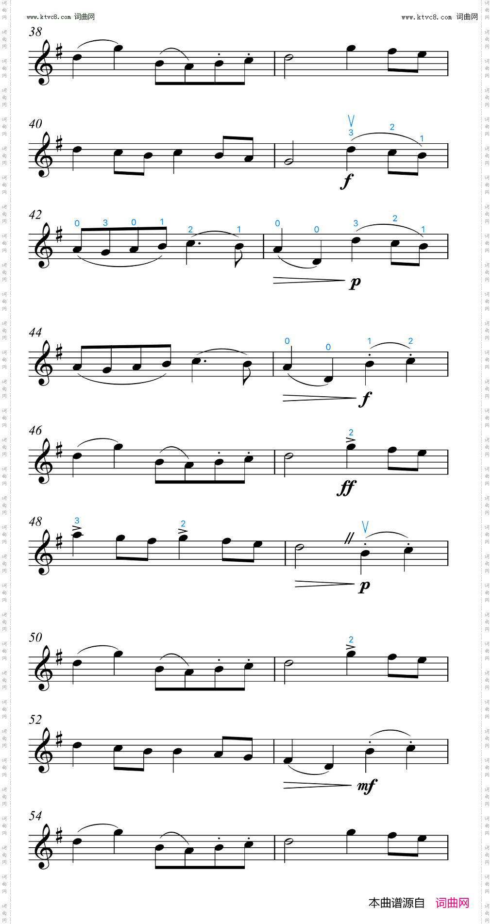 G大调加沃特舞曲_小提琴