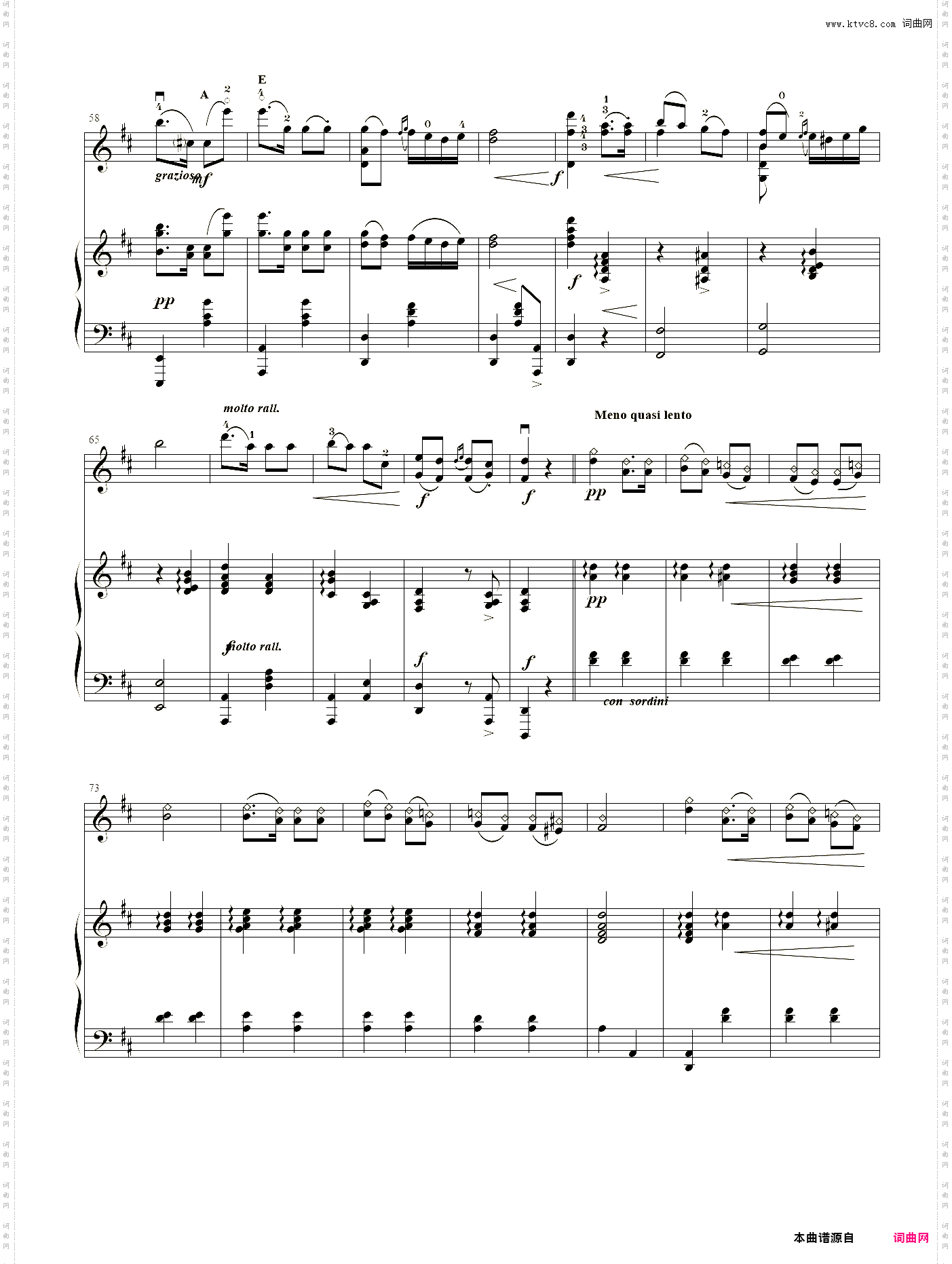 小提琴谱：查尔达斯舞曲小提琴、钢琴二重奏Czardas