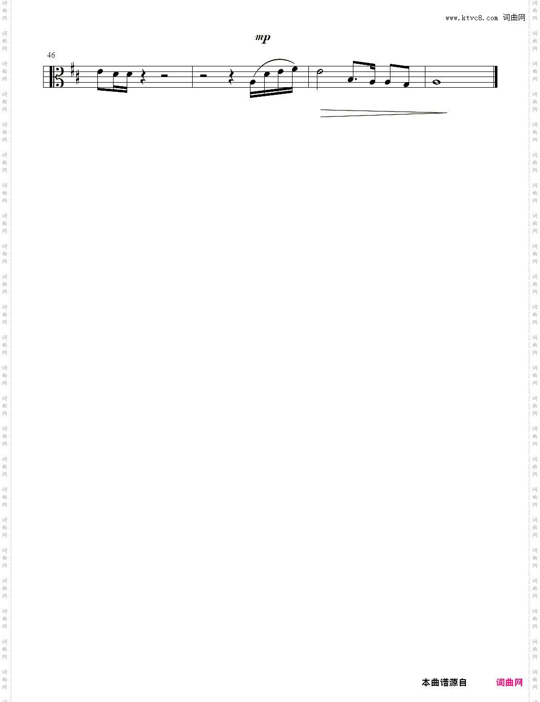 小提琴谱：菊次郎的夏天弦乐四重奏分谱三：中提琴