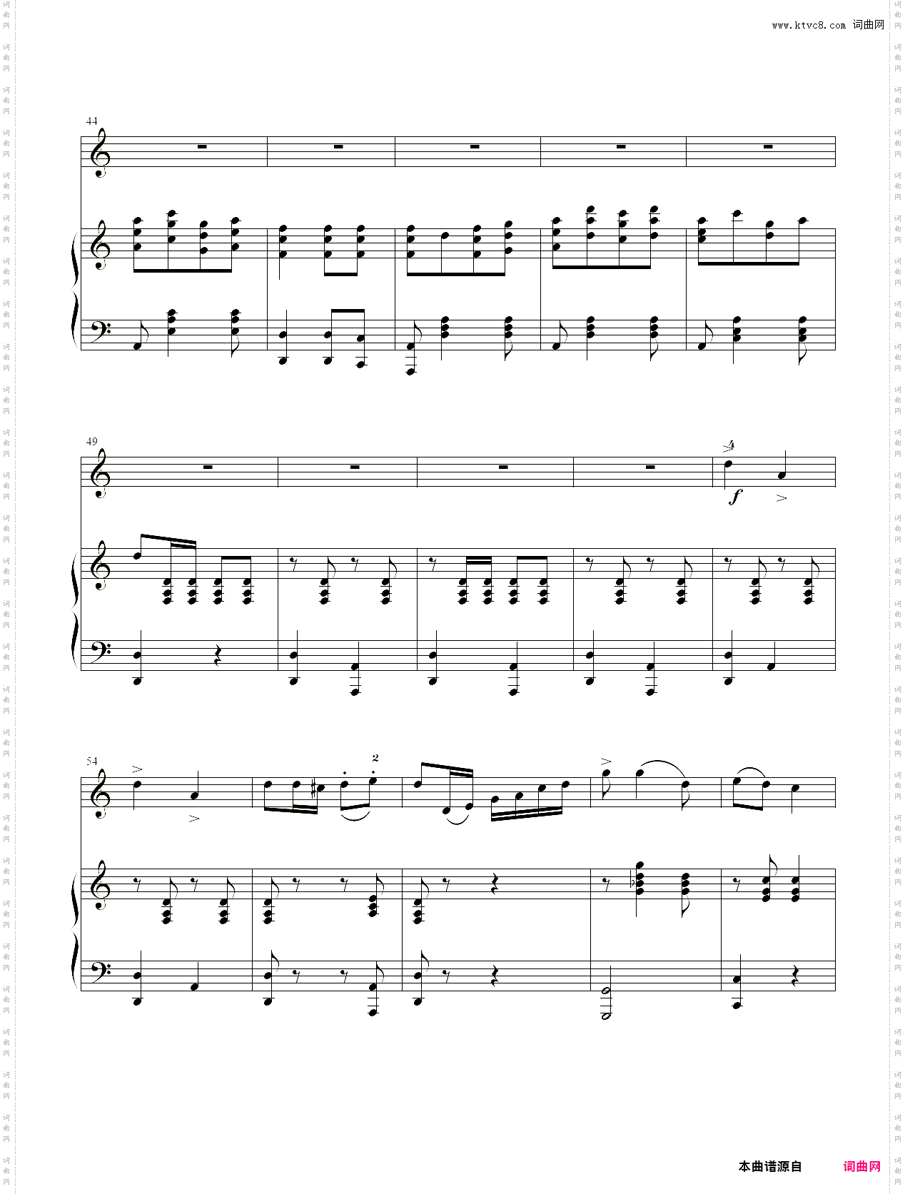 小提琴谱:山丹丹开花红艳艳小提琴、钢琴二重奏