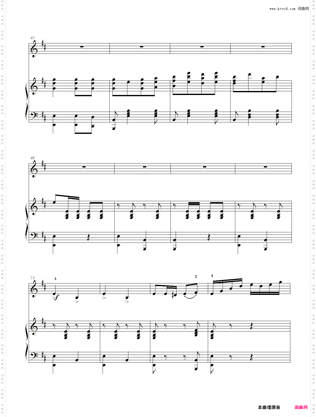 小提琴谱:山丹丹开花红艳艳小提琴+钢琴伴奏