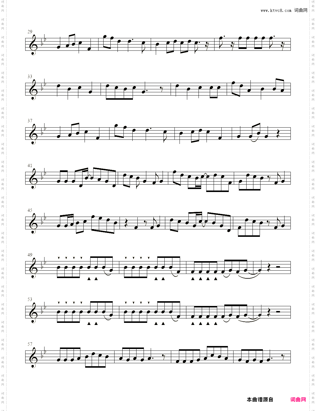 小提琴谱:小苹果小提琴+间奏