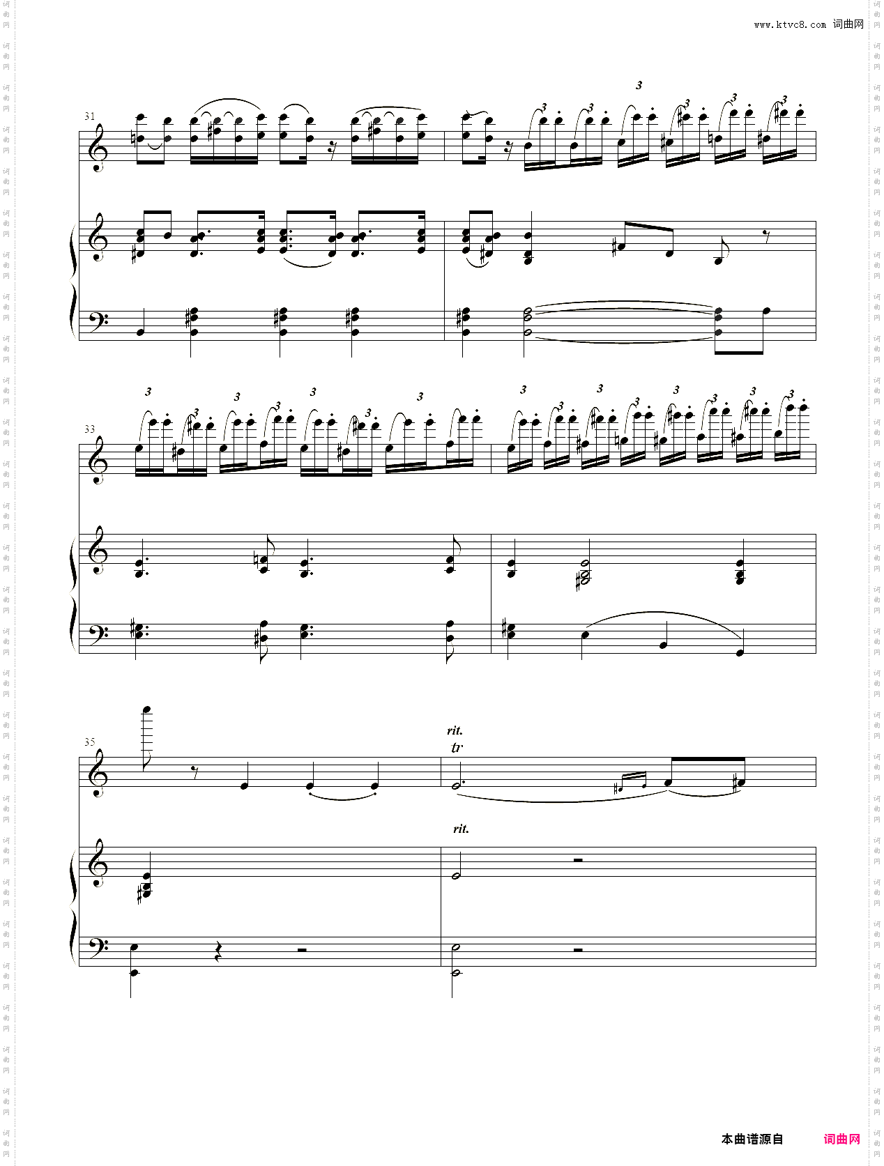 小提琴谱：a小调第九协奏曲小提琴、钢琴二重奏古典