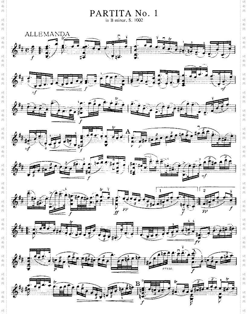 巴赫《六首小提琴无伴奏奏鸣曲及组曲1-6