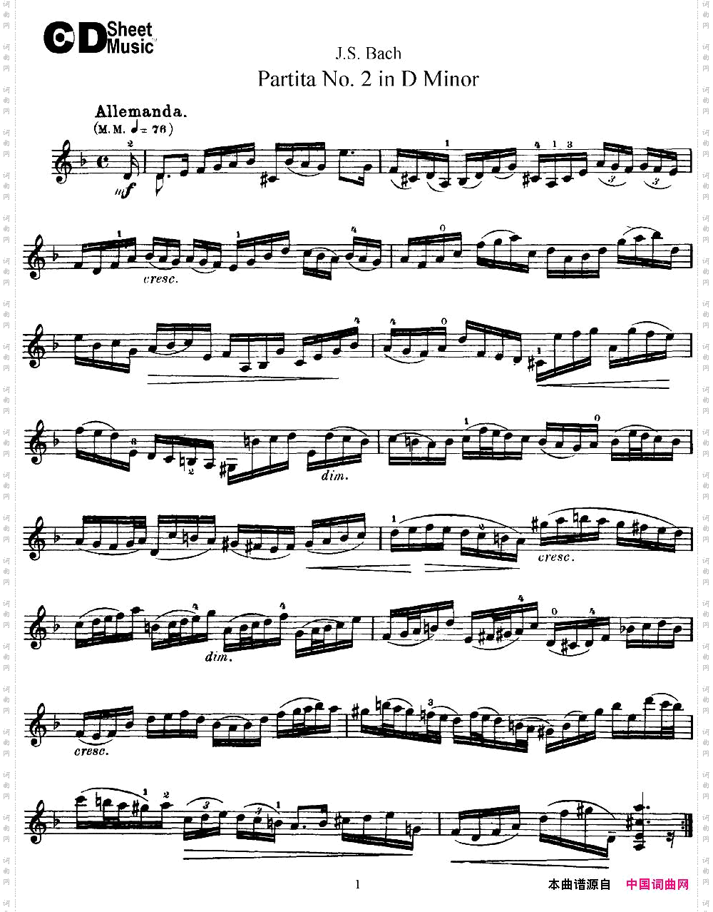6ViolinSonatasandPartitas4.PartitaNo.2inDMinor