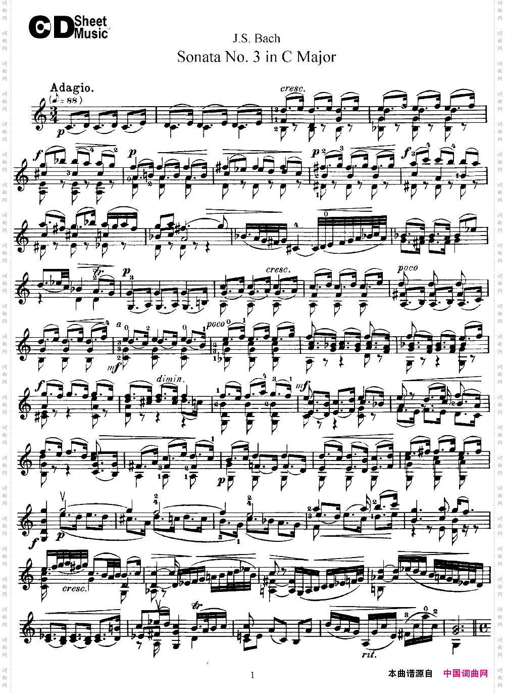 6ViolinSonatasandPartitas5.SonataNo.3inCMajor