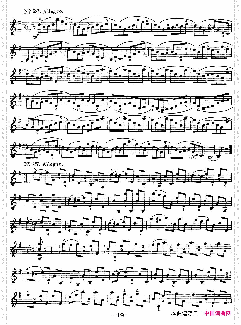 Wohlfahrt《60Studies》op.45沃尔法特《练习曲60首》、No.26-No.31_Wohlfahrt《60 Studies》op.45沃尔法特《练习曲60首》、No.26-No.31
