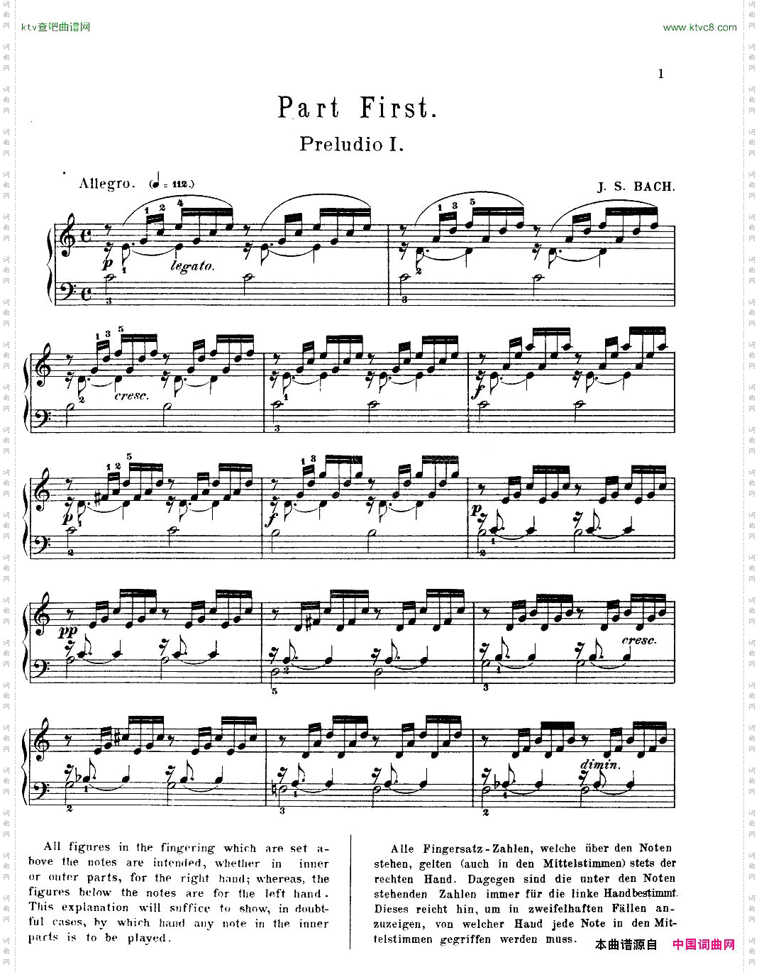 巴赫《平均律钢琴曲集》TheWellTemperedClavierPrelude&Fugue_01