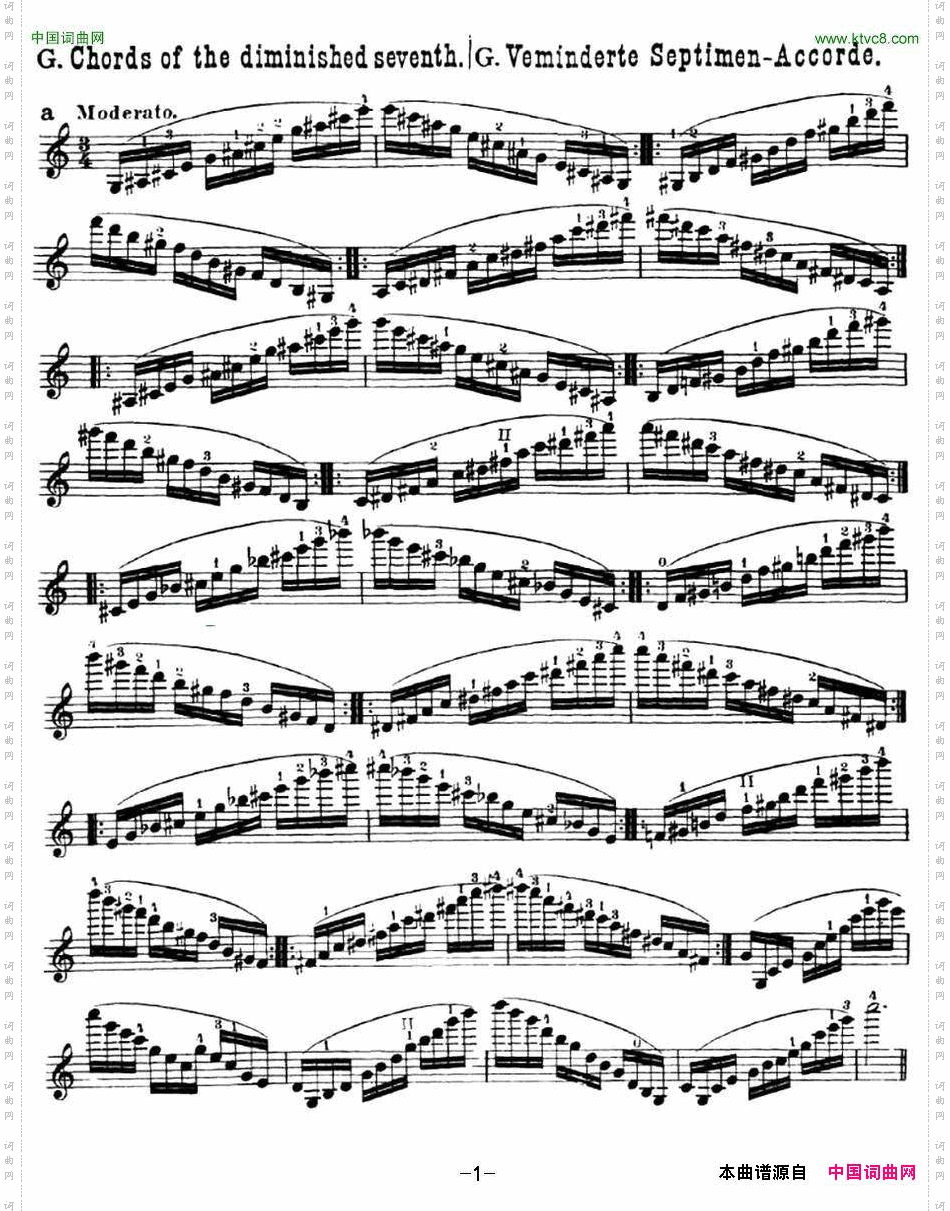 小提琴音阶练习·作品32ScaleStudie-G_小提琴音阶练习·作品32Scale Studie-G