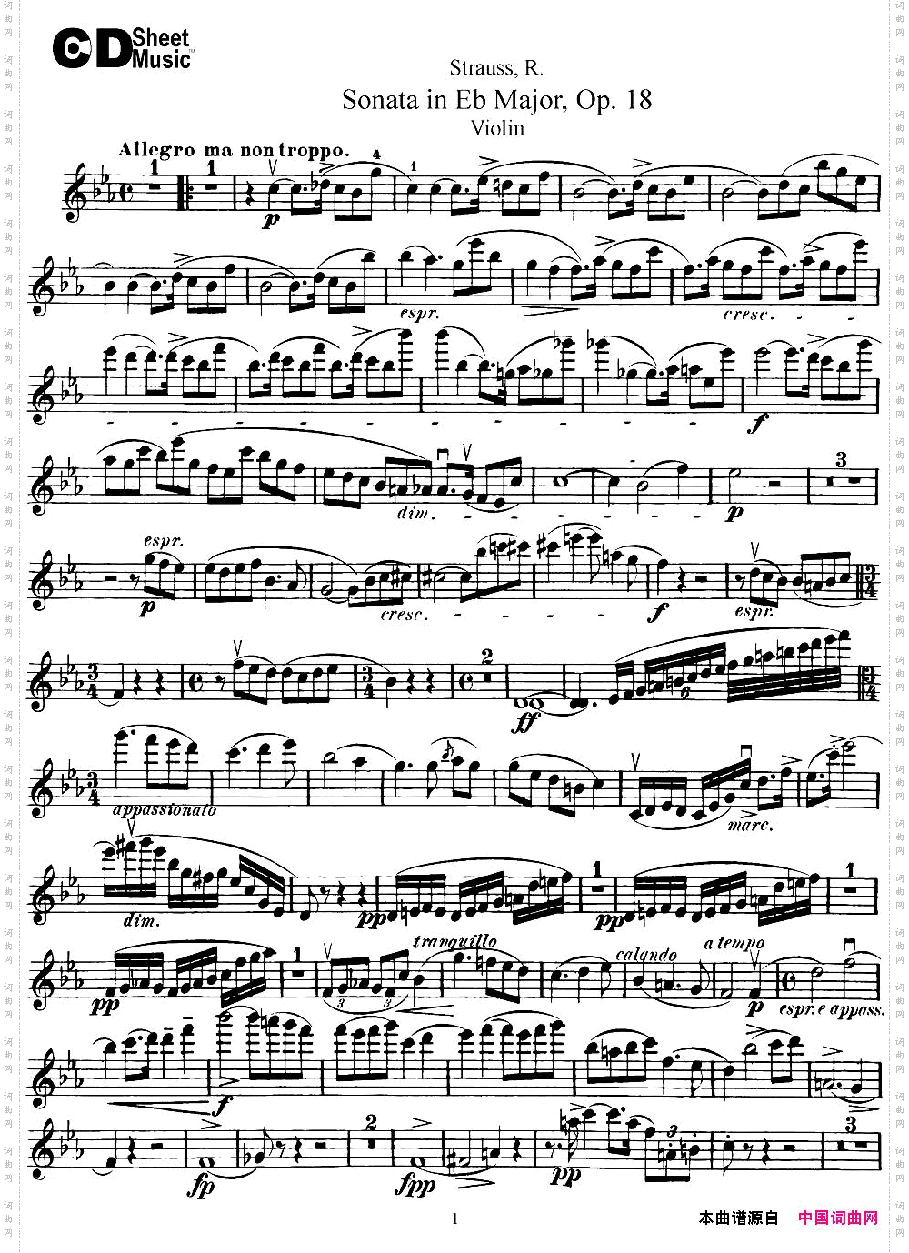 ViolinSonatainEbMajorOp.18