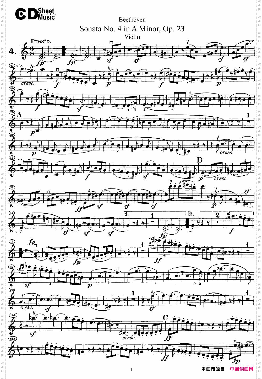 ViolinSonataNo.4inAMinorOp.23