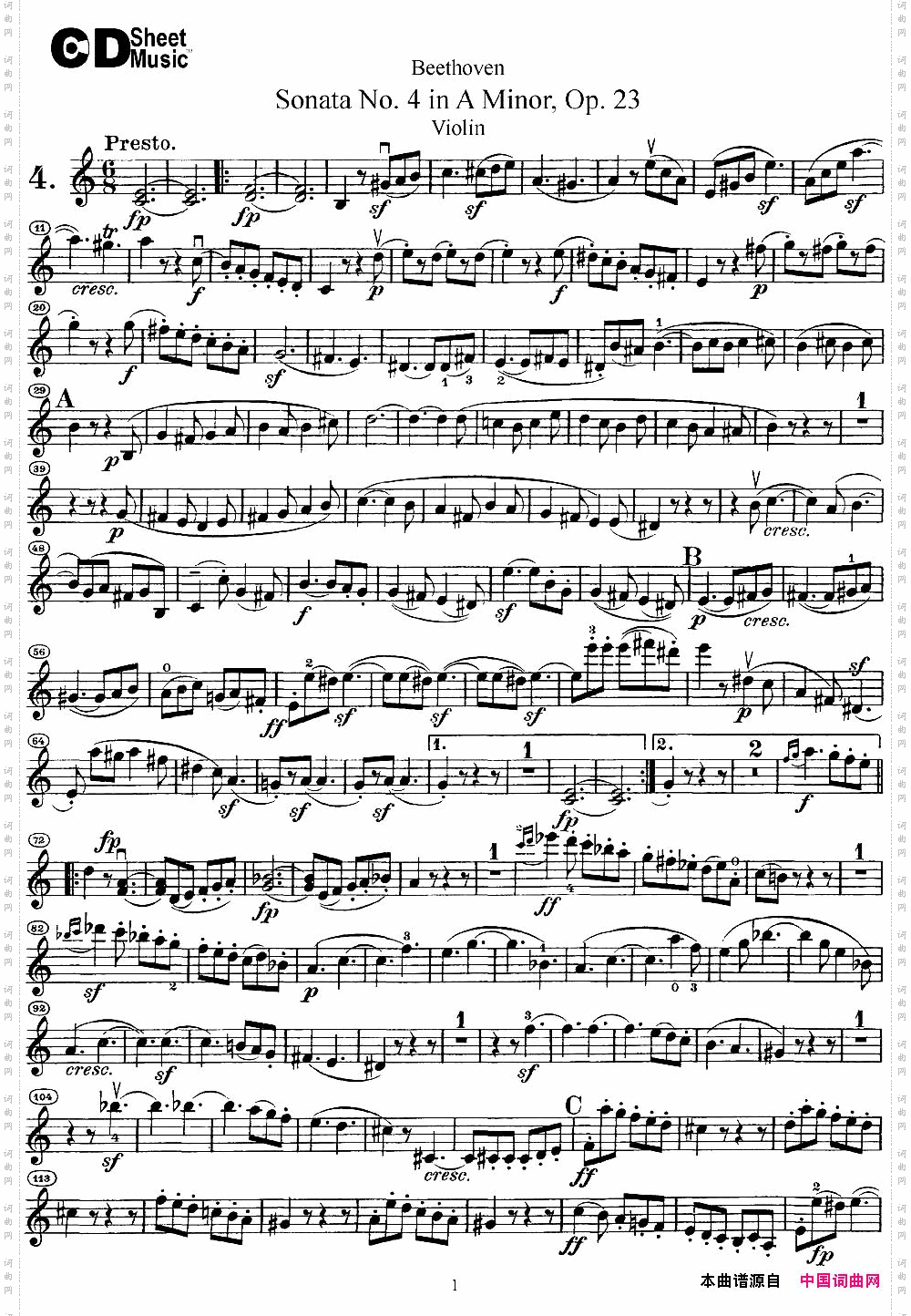 ViolinSonataNo.4inAMinorOp.23