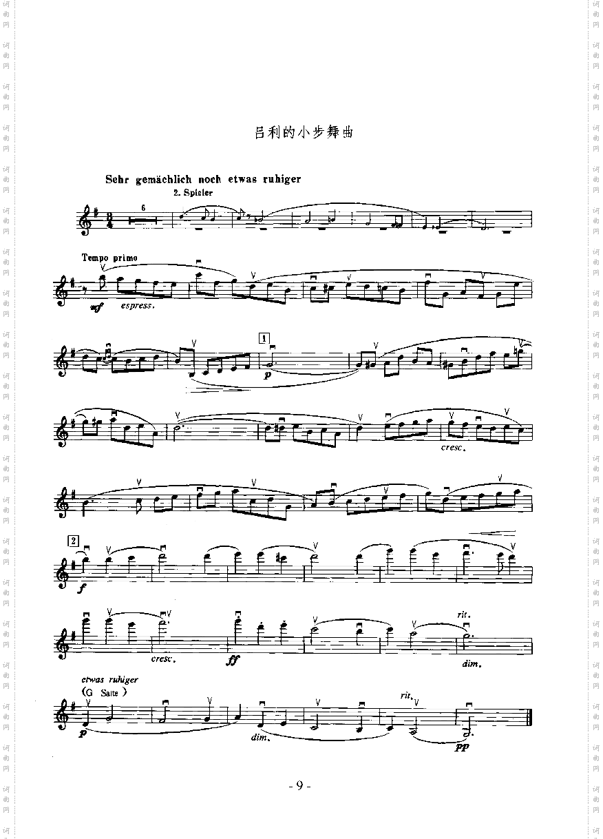 交响组曲《贵人迷》—独奏弦乐类小提琴