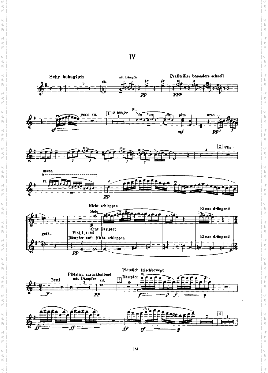 第四交响曲—独奏弦乐类小提琴