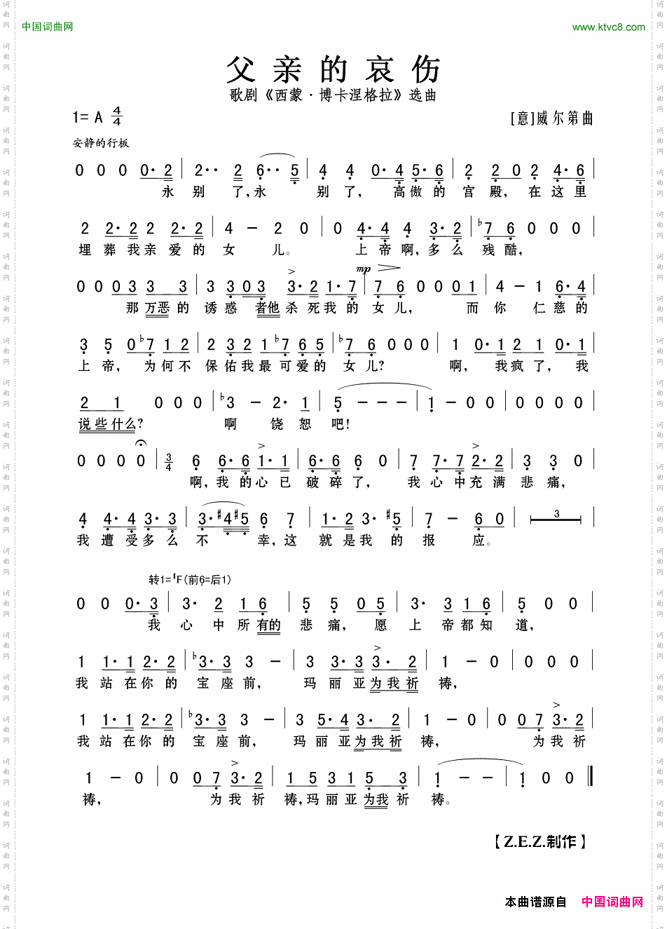 父亲的哀伤_歌剧《西蒙•博卡涅格拉·》选曲