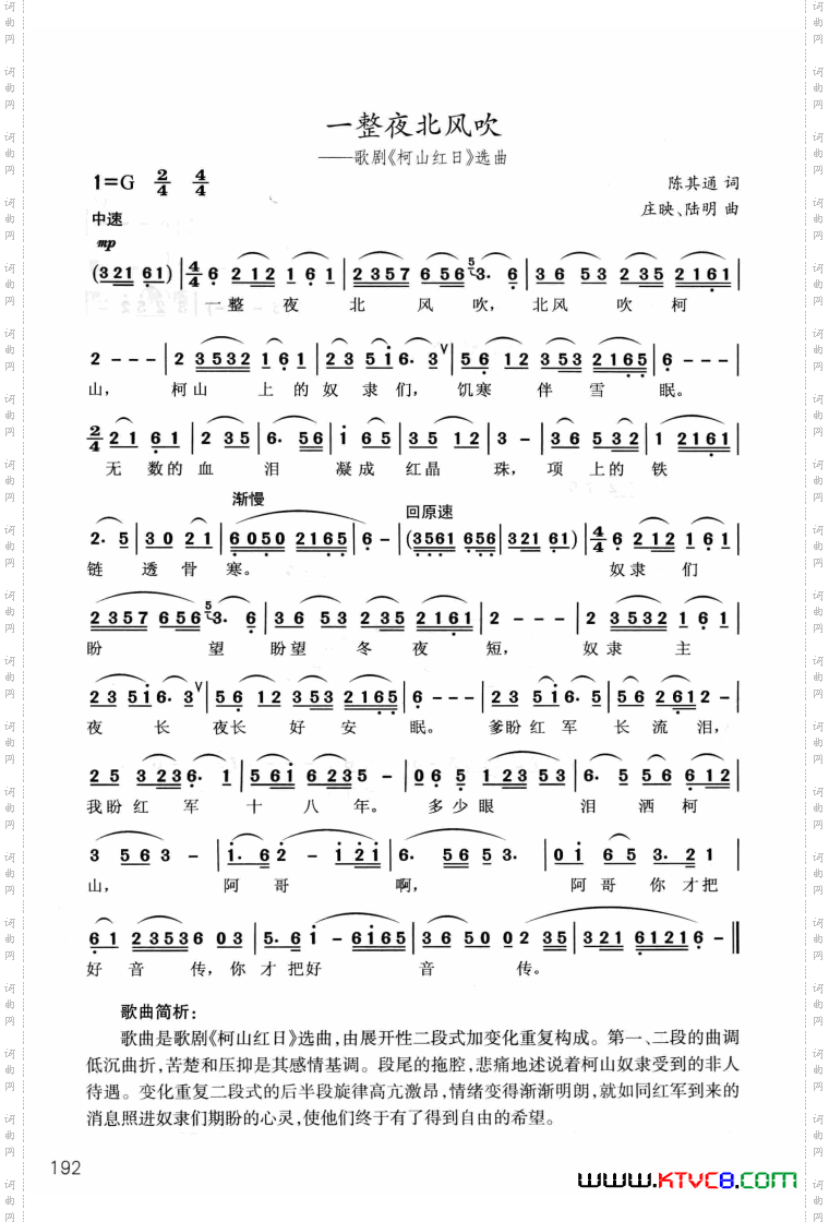 歌剧《柯山红日》选曲5首