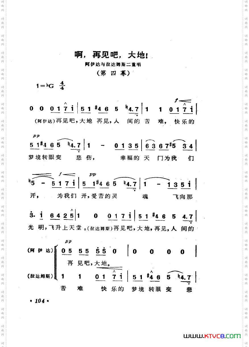 歌剧《阿伊达》选曲4首