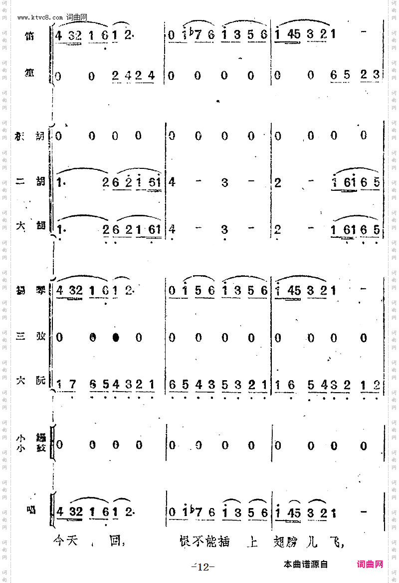咱们的婚姻自作主_歌剧《小二黑结婚》第七曲民乐合奏总谱