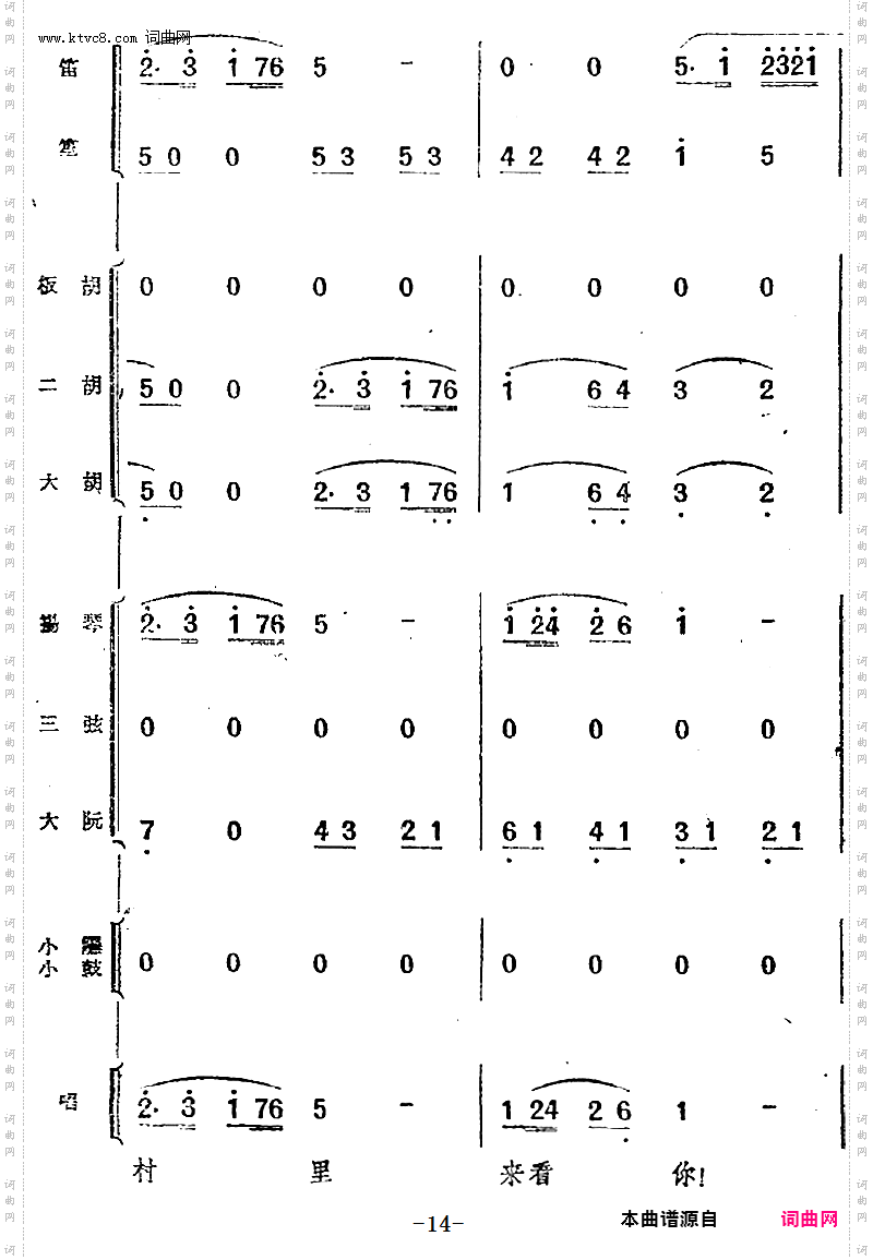 咱们的婚姻自作主_歌剧《小二黑结婚》第七曲民乐合奏总谱