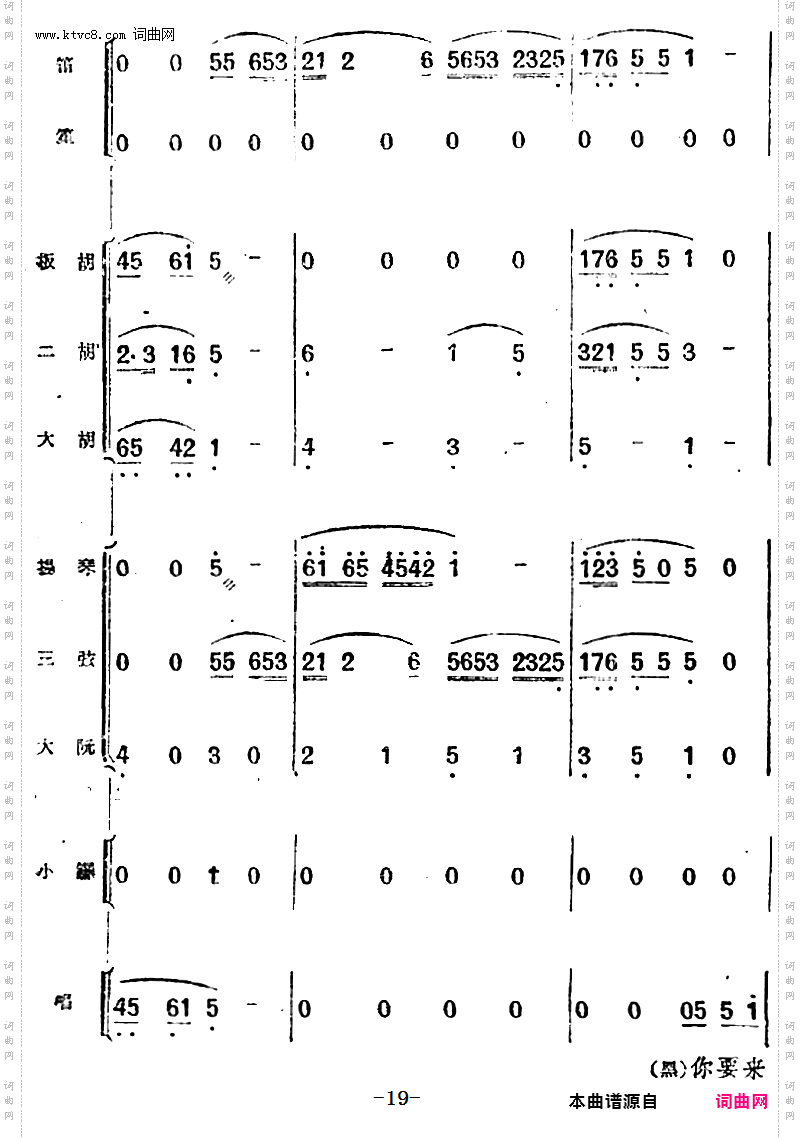 咱们的婚姻自作主_歌剧《小二黑结婚》第七曲民乐合奏总谱
