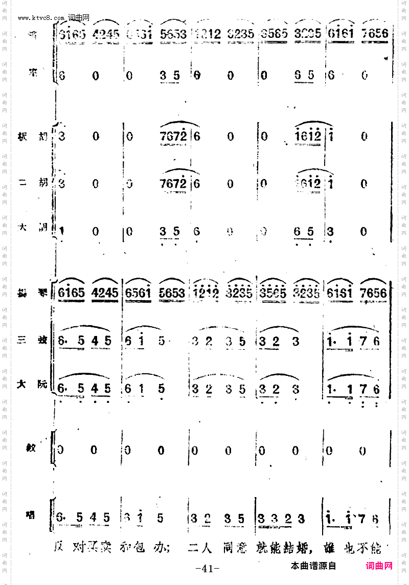 咱们的婚姻自作主_歌剧《小二黑结婚》第七曲民乐合奏总谱