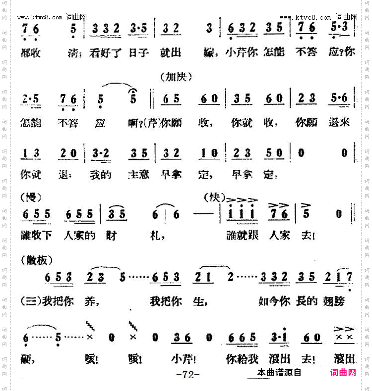 别把我当成摇钱树_歌剧《小二黑结婚》全剧之第三场第二十曲