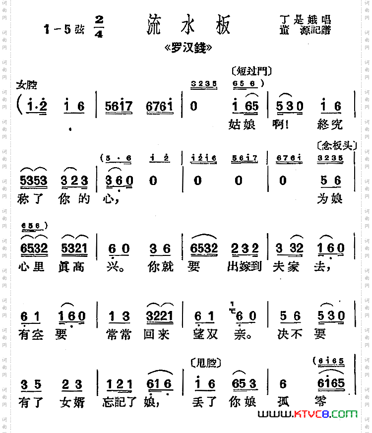 [沪剧曲调]流水板选自《罗汉钱》