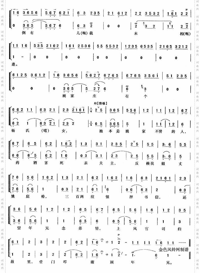 上写田伦顿首拜京剧《四进士》宋士杰唱段