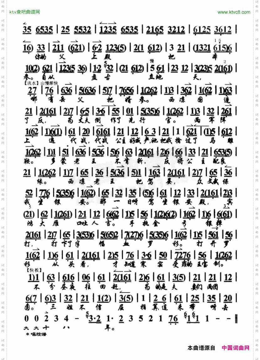 提起当年泪不干_《红鬃烈马·武家坡》选段、琴谱