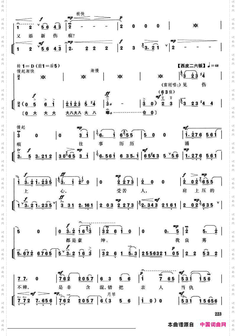 黄连苦胆味难分_《杜鹃山》柯湘、雷刚、众战士唱段唱腔+伴奏