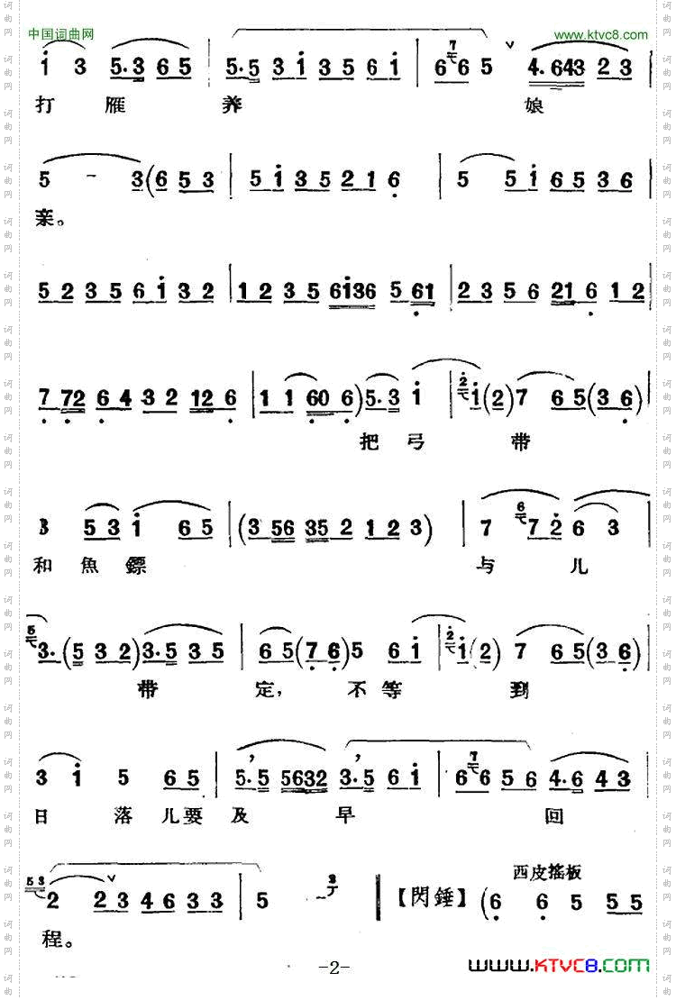 京剧唱腔选·青衣:汾河湾杨迎春唱段