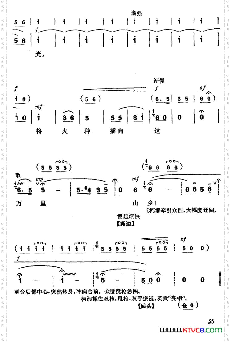《杜鹃山》第二场·春催杜鹃主旋律乐谱