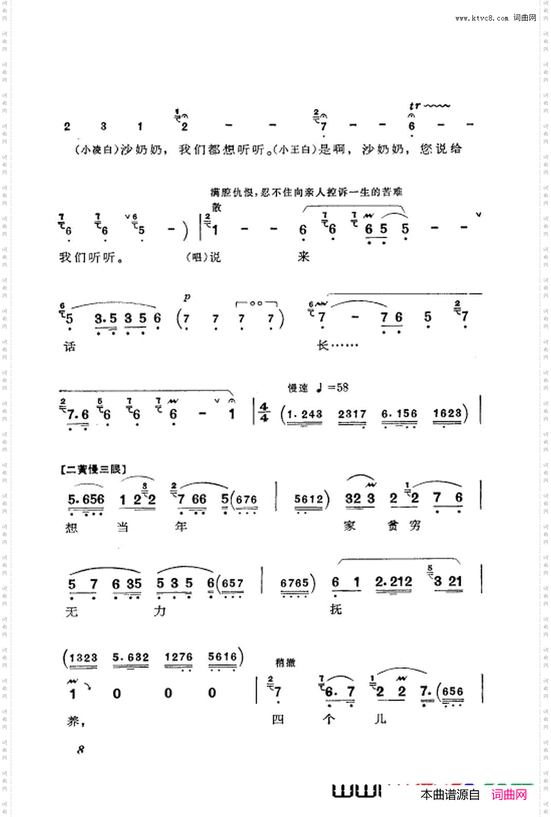 革命现代京剧沙家浜主旋律乐谱000-050