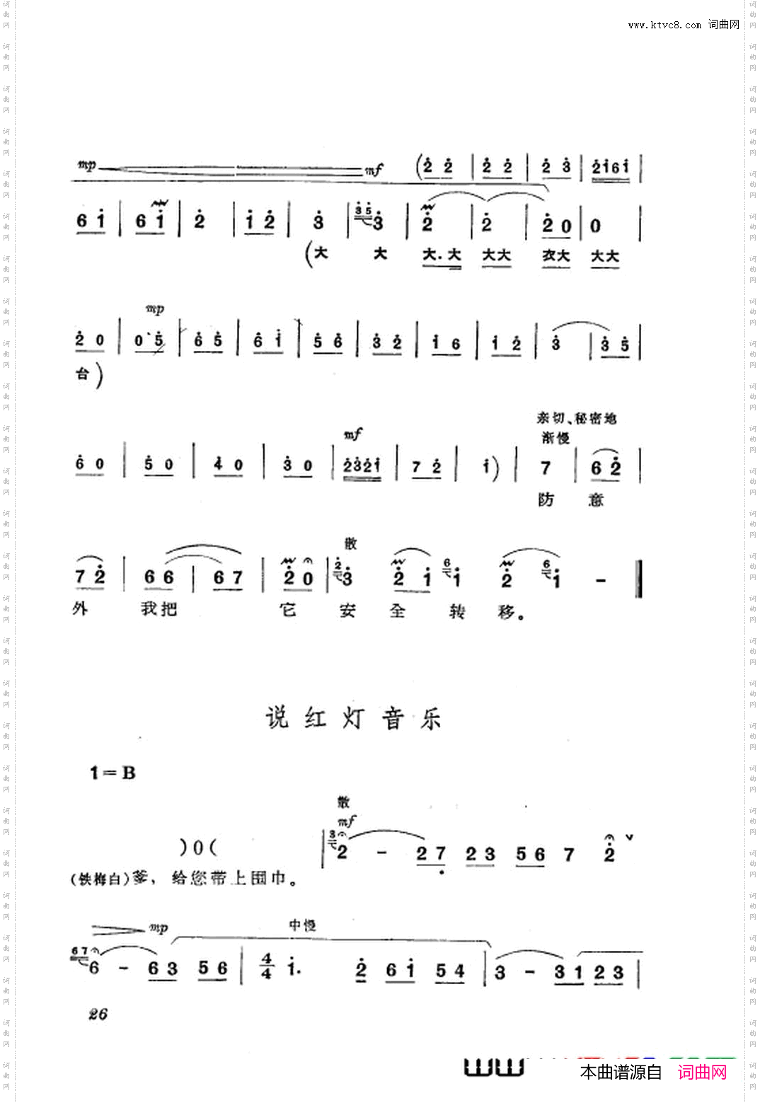 革命现代京剧红灯记主旋律乐谱000-050