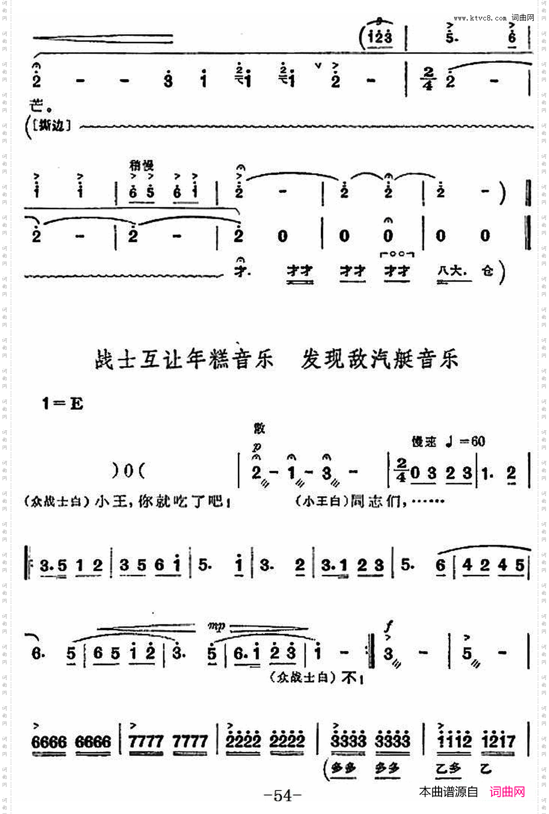 革命现代京剧《沙家浜》全剧主旋律乐谱之第五场坚持