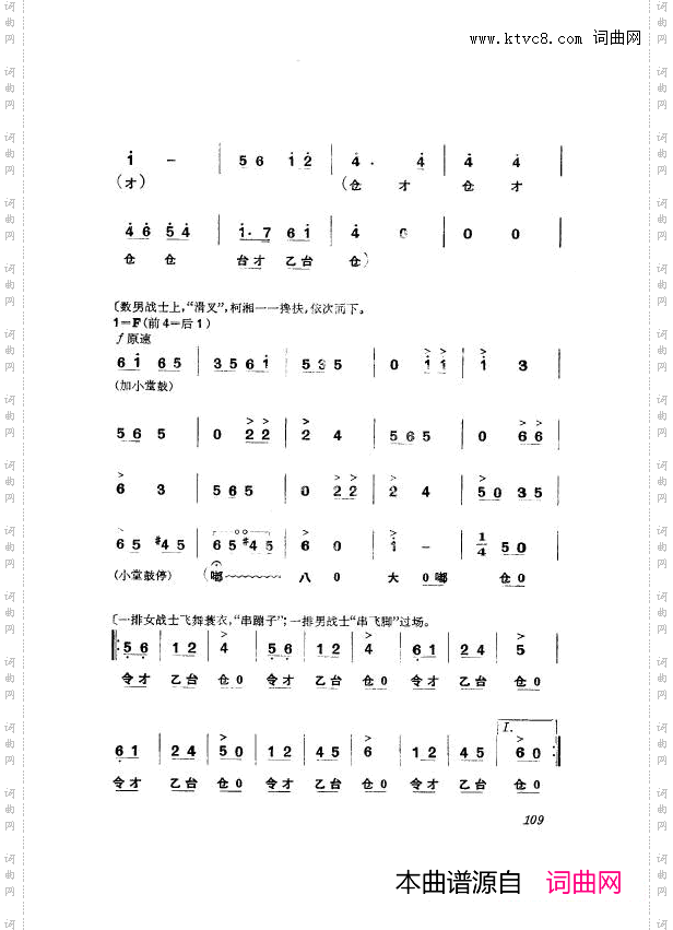 革命现代京剧杜鹃山主旋律乐谱101-150
