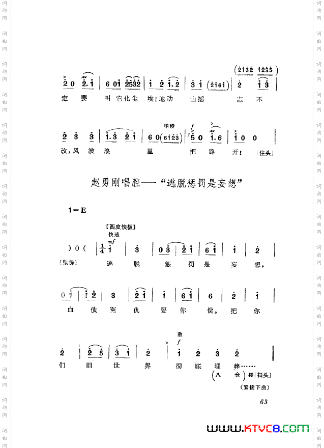 革命现代京剧平原作战主旋律乐谱051-100