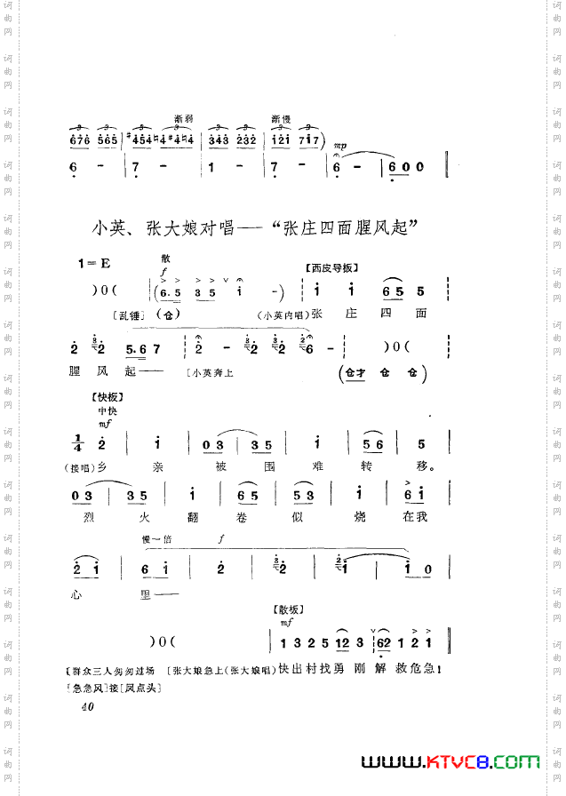 革命现代京剧平原作战主旋律乐谱000-050