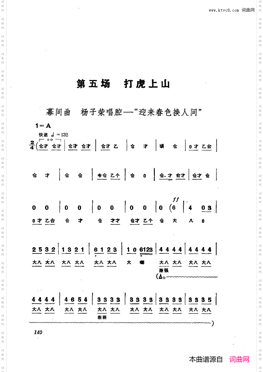 智取威虎山_主旋律乐谱 革命现代京剧